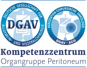 Grafik zeigt Logo der DAGV (Referenzzentrum Organgruppe Peritoneum)