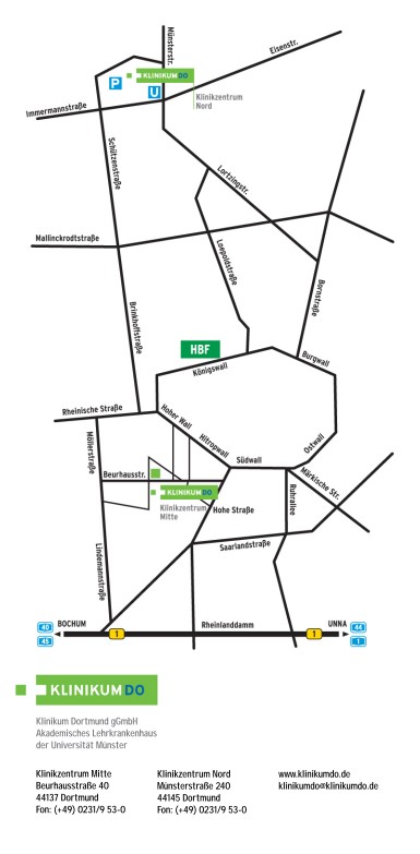 Anfahrt Klinikum Mitte und Nord